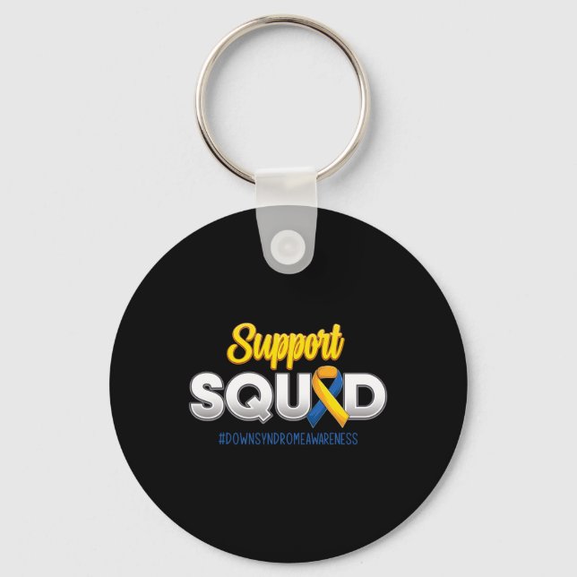 Support Squad Down's Syndrome Awareness T21 Hope W Key Ring (Front)