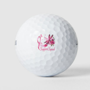 Support Squad Dragonfly Breast Cancer Awareness Golf Balls