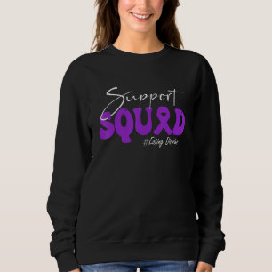 Support Squad Eating Disorder Awareness Purple Rib Sweatshirt