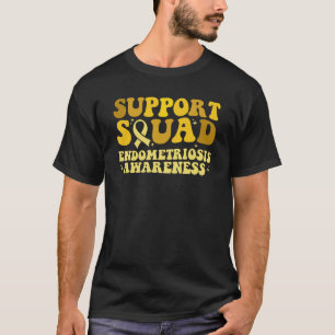 Support Squad Endometriosis Awareness Yellow  T-Shirt