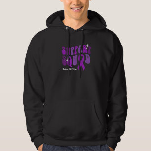 Support Squad Epilepsy Awareness Purple Ribbon  2 Hoodie