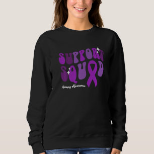 Support Squad Epilepsy Awareness Purple Ribbon  2 Sweatshirt