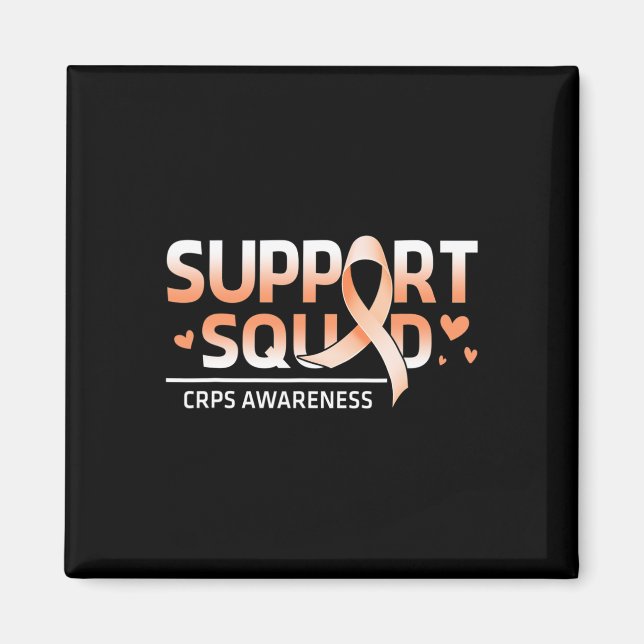 Support Squad Family Team RSD CRPS Awareness Orang Magnet (Front)