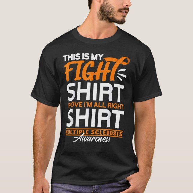 Support Squad Fight I Ed Ms Multiple Sclerosis T-Shirt (Front)