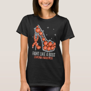 Support Squad Fight Like A Boss Leukemia Awareness T-Shirt
