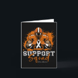 Support Squad Football Orange Ribbon Leukaemia Awa Card<br><div class="desc">Support Squad Football Orange Ribbon Leukaemia Awareness</div>