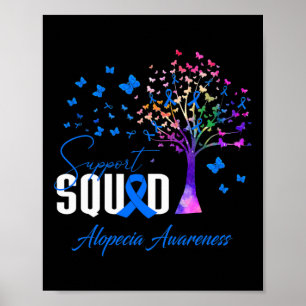Support Squad For Alopecia Awareness  Poster