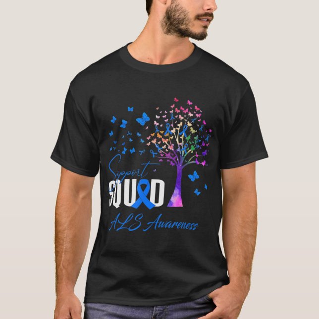 Support Squad For Als Awareness  T-Shirt (Front)