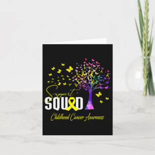 Support Squad For Childhood Cancer Awareness Card