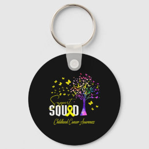 Support Squad For Childhood Cancer Awareness Key Ring