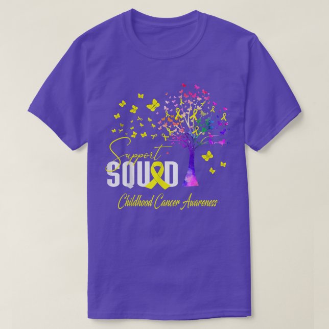 Support Squad For Childhood Cancer Awareness  T-Shirt (Design Front)