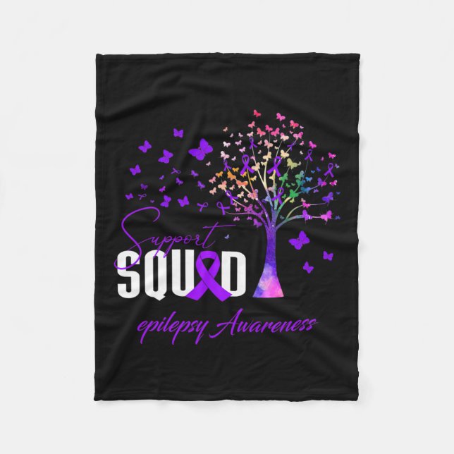 Support Squad For Epilepsy Awareness  Fleece Blanket (Front)