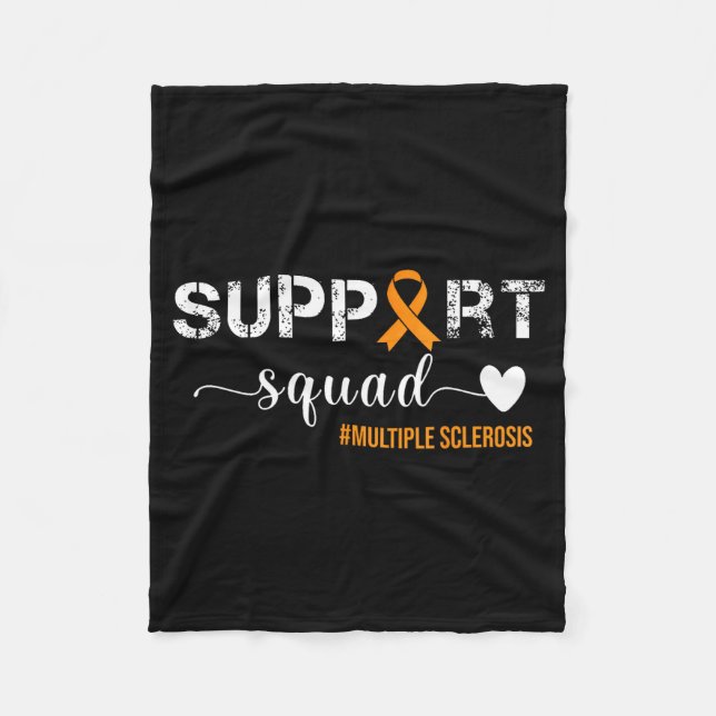 Support Squad For Multiple Sclerosis Awareness _1  Fleece Blanket (Front)