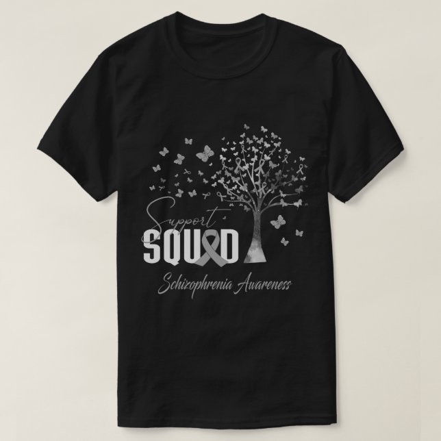 Support Squad For Schizophrenia Awareness T-Shirt (Design Front)
