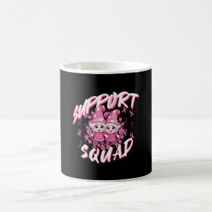 Support Squad Gnome Warrior Breast Cancer Awarenes Coffee Mug