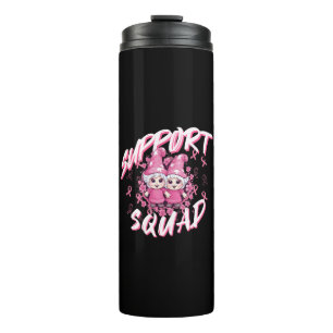 Support Squad Gnome Warrior Breast Cancer Awarenes Thermal Tumbler