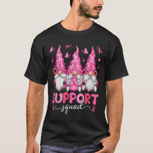 Support Squad Gnomes Breast Cancer Awareness Men W T-Shirt