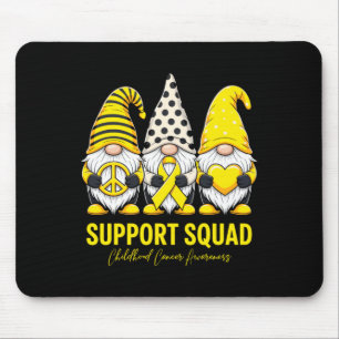 Support Squad Gnomes Childhood Cancer Awareness Mouse Pad