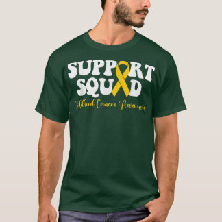 Support Squad Gold Ribbon Childhood Cancer Awarene T-Shirt