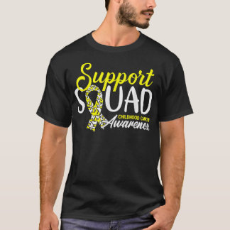 Support Squad Gold Ribbon Childhood Cancer Awarene T-Shirt
