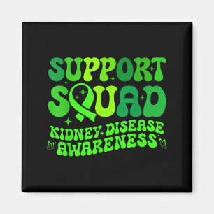 Support squad green pkd kidney disease ribbonSuppo Magnet
