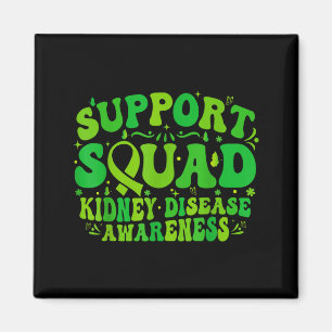 Support squad green ribbon butterfly pkd kidney magnet