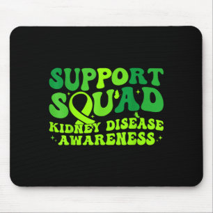 Support squad green ribbon butterfly pkd kidney mouse pad