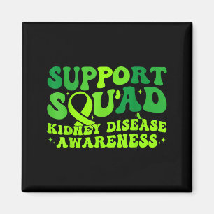 Support squad green ribbon butterfly pkd kidneySup Magnet