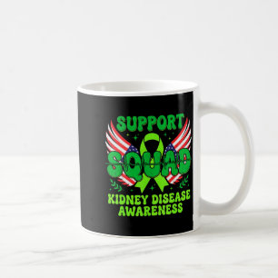 Support Squad Green Ribbon Kidney Disease Coffee Mug
