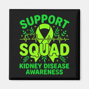 Support Squad Green Ribbon Kidney Disease Magnet
