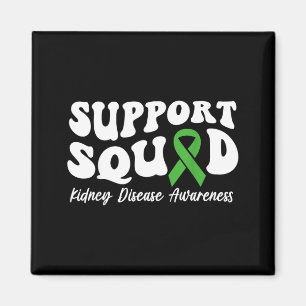 Support Squad Green Ribbon Kidney Disease Magnet