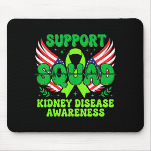 Support Squad Green Ribbon Kidney Disease Mouse Pad
