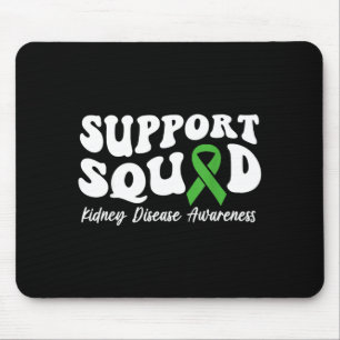 Support Squad Green Ribbon Kidney Disease Mouse Pad