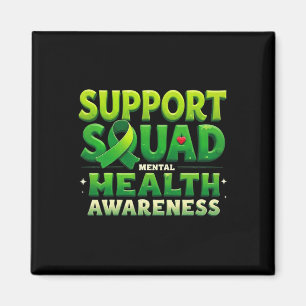 Support Squad Green Ribbon Mental Health Awareness Magnet
