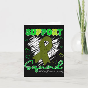 Support squad green ribbon pkd kidney disease card