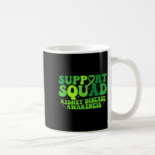 Support Squad Green Ribbon PKD Kidney Disease Coffee Mug