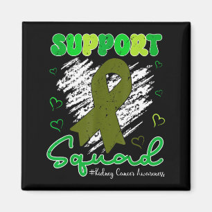 Support squad green ribbon pkd kidney disease magnet