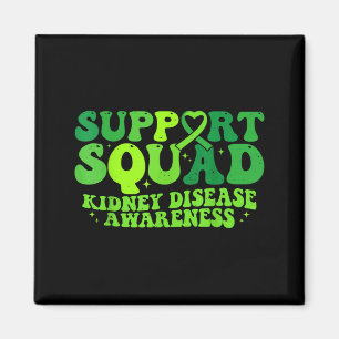 Support Squad Green Ribbon PKD Kidney Disease Magnet