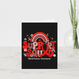 Support Squad Groovy Blood Cancer Awareness Gifts Card