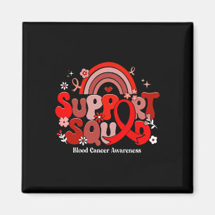 Support Squad Groovy Blood Cancer Awareness Gifts Magnet