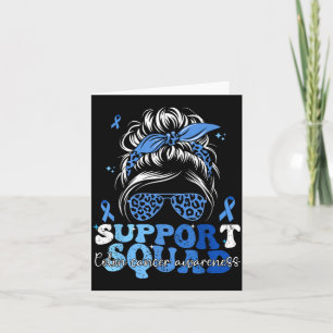 Support Squad Groovy Colon Cancer Awareness Messy Card