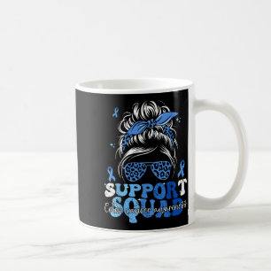 Support Squad Groovy Colon Cancer Awareness Messy Coffee Mug
