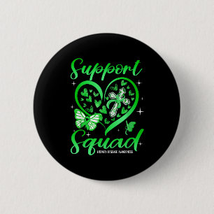 Support Squad Heart Christian Cross Kidney Disease 6 Cm Round Badge