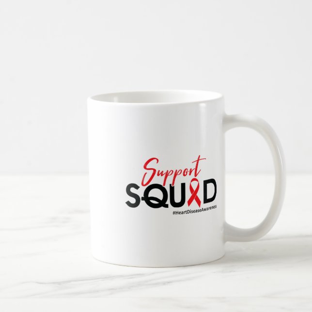 Support Squad - Heart Disease Awareness  Coffee Mug (Right)