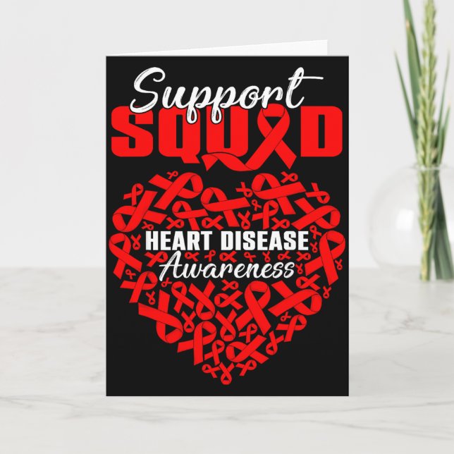 Support Squad Heart Disease Awareness Heart &amp;  Card (Front)