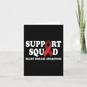 Support Squad Heart Disease Awareness Ribbon Men W Card