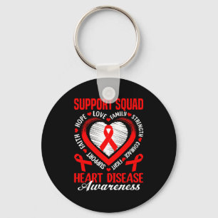 Support Squad Heart Disease Awareness Supporter Re Key Ring