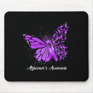 Support Squad Heimer Butterfly Purple Ribbon  Mouse Pad
