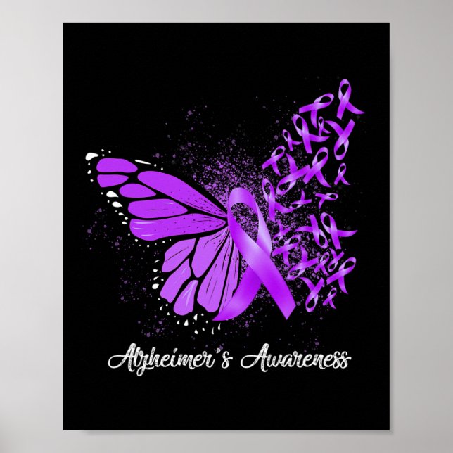 Support Squad Heimer Butterfly Purple Ribbon  Poster (Front)