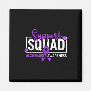 Support Squad Heimer’s Awareness Purple Ribbon But Magnet